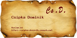 Csipka Dominik névjegykártya