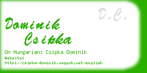 dominik csipka business card